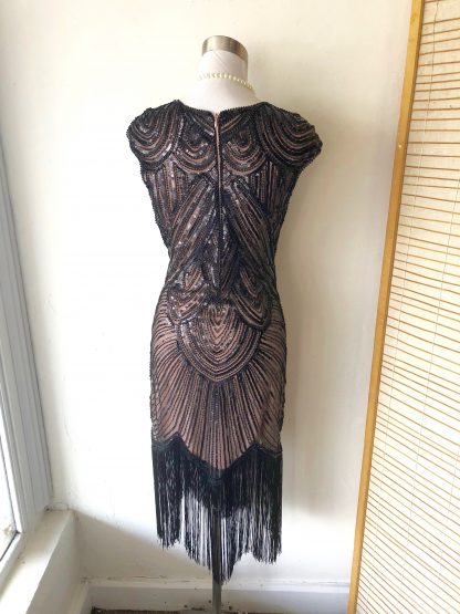 Stunning Black sequinned and beaded with Nude underlay 1920s Great ...