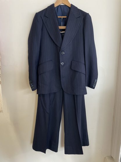 70s AUSTRALIA MADE VINTAGE 3PC NAVY PINSTRIPE MENS SUIT | Chaos Bazaar ...