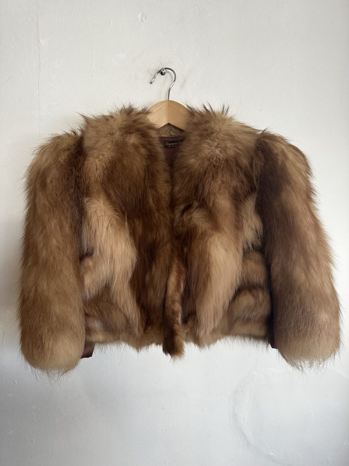Luxury Vintage Norwegian FOX Fur Coat, REAL FUR Jacket, Ivory