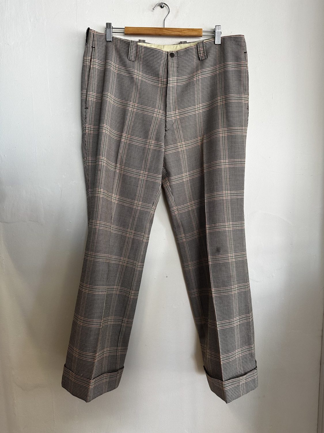 EXCELLENT FLETCHER JONES CHECKED HOUNDSTOOTH VINTAGE 70s FLARES | Chaos ...